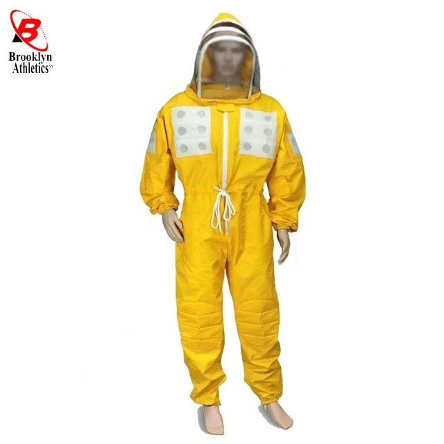 High Quality 3-Layer Ventilated Beekeeping Coverall Cotton Work Clothing with Safety Protection Tela Suits