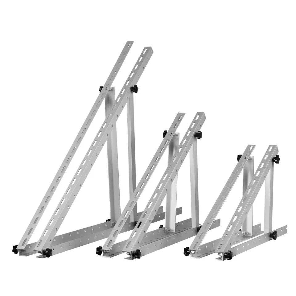 Factory Aluminium 22 28 41 45 47 INC Adjustable Triangle Racks For Flat Roof  Ground Mounting  RV Boat  Balcony