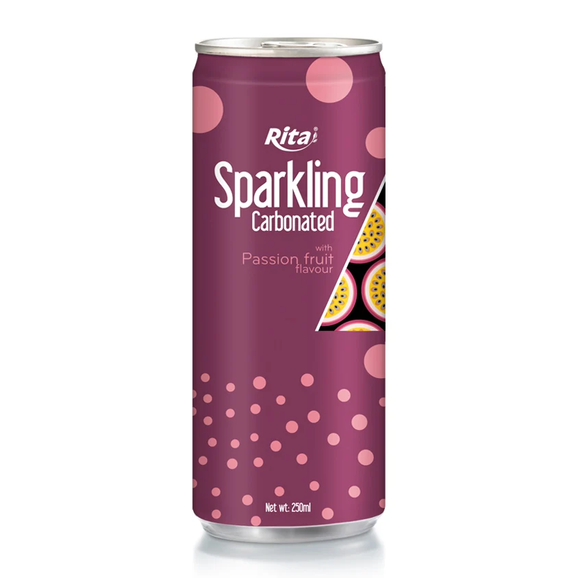 Factory Beverages from Vietnam Best Sell Carbonated Drink 250ml Sparkling Water with MIxed Fruit Flavor