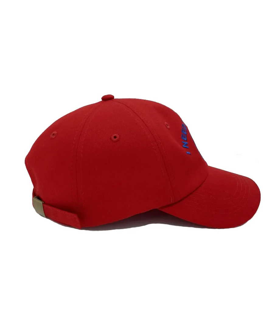 I Need My Space Red Color Embroidered Custom Logo Baseball Hats Curved Brim Adjustable Closures Sport Hats New Arrival Fashion