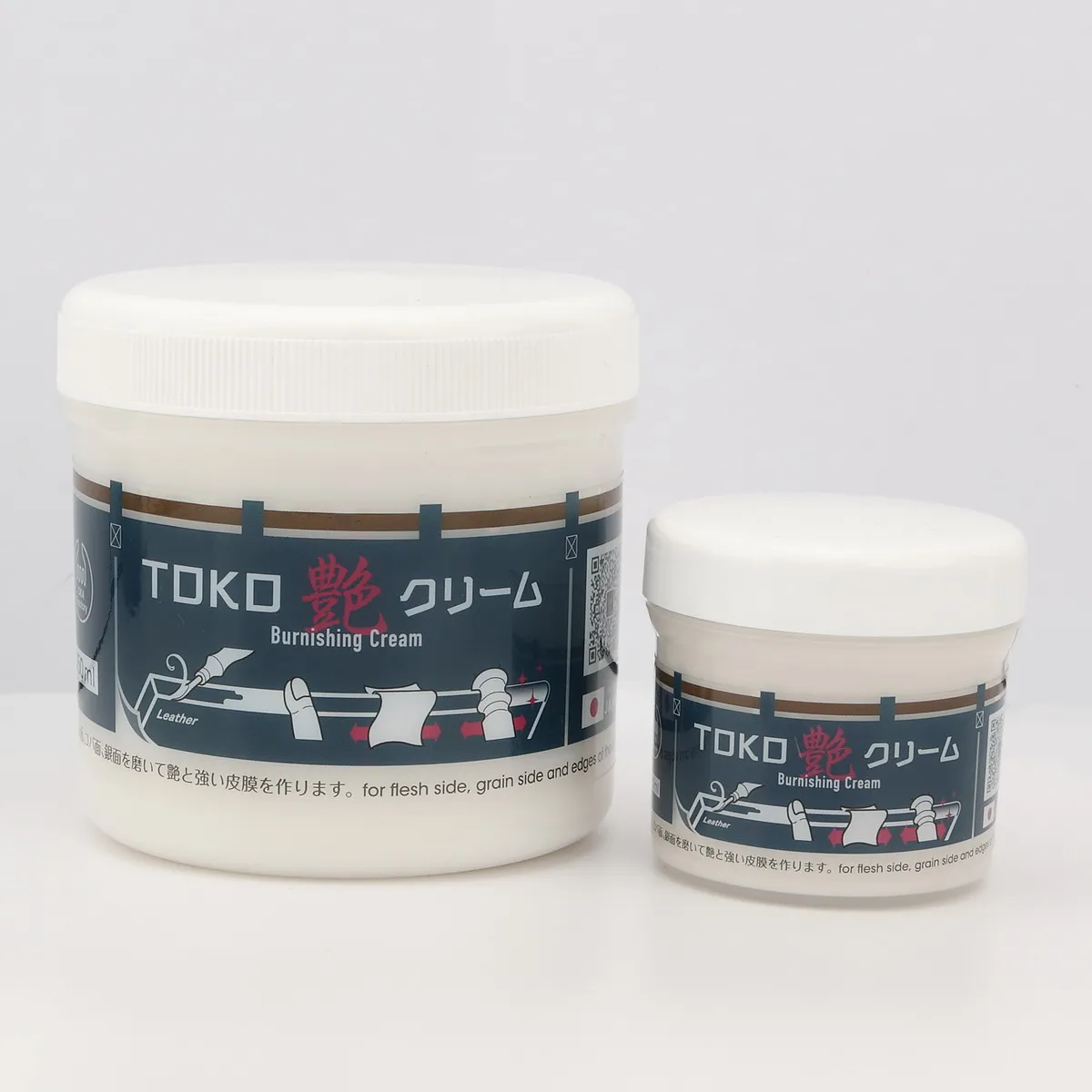 Japanese-Made TOKO Burnishing Cream 100ml for Leathercraft for Grain Side Flesh Side Edges of Leather oka tokotuya