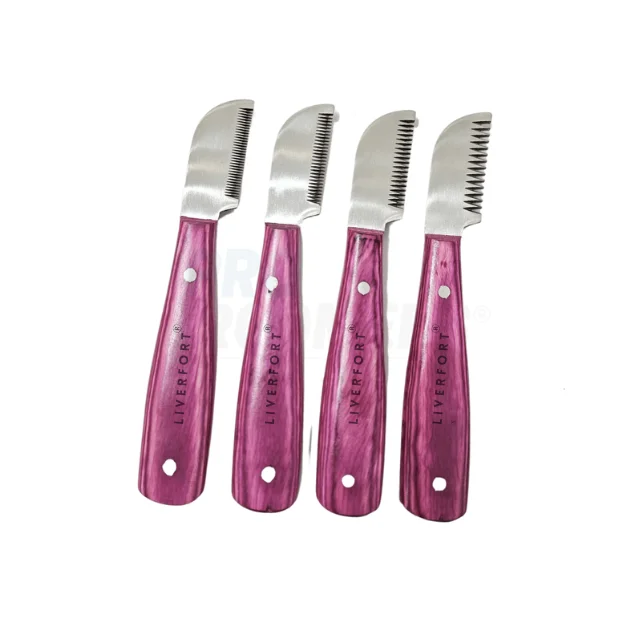 Wholesale 4pcs Pet Grooming Scissors Set Dog Carding Comb Coat Rakes Stripping Terriers High Quality Wooden Handle Cleaning Fox