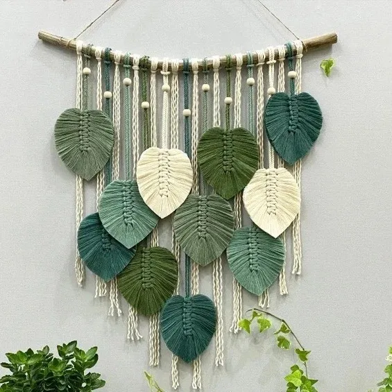 Wholesale Boho Custom Cotton Handmade Home Decor Big Macrame Wall Hanging Large Tapestry