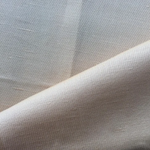 Custom Cheap Price Soft Gray Plaid 55%Linen 45%Cotton Twill Fabric Factory Wholesale