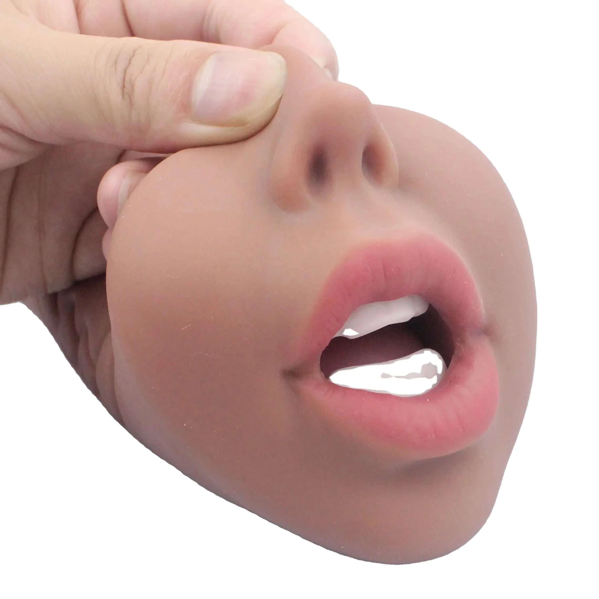 3 IN 1 Vaginal Anus Male Masturbator Oral Sex Real Deep Throat Masturbation   Pocket  pussy