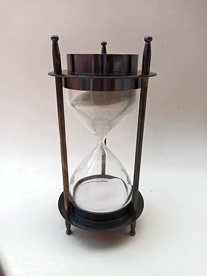 Hot Sale Time Hourglass Decoration Gold plated Creative Metal Glass Hour Sand Timer Sand Clock In Customized Design For Decor