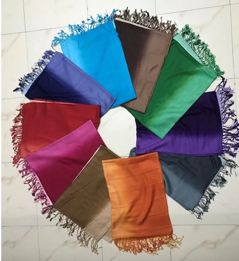 Beige 100% Viscose Pashmina Shawls Rayon Stoles and Scarves for Adults for Autumn Season