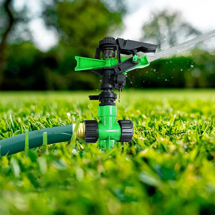 Garden Lawn Impulse Sprinkler Spike for Outdoor Garden Lawn and Plants 360 Rotating For Even Water Distribution