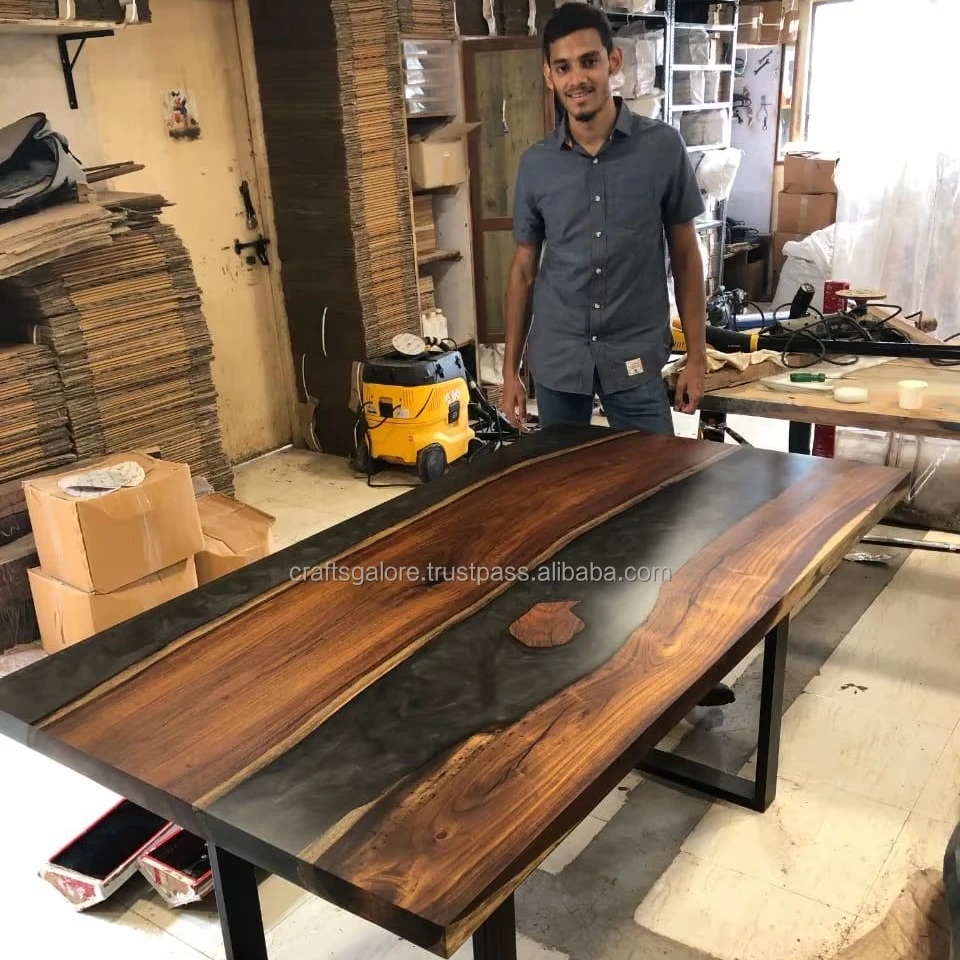Epoxy Resin Dining Tables for a Modern and Elegant Dining Room epoxy furniture of tables for sale