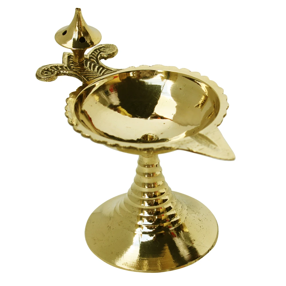 Handmade & Handcrafted Design Traditional Golden Brass Kuber Diya Shaped for Decorative Diwali decoration From india