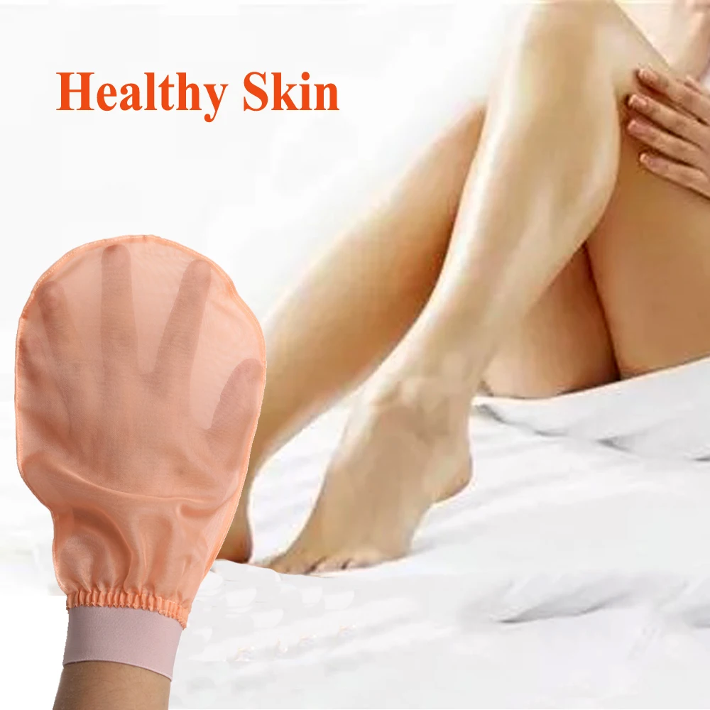 Luxury Custom Turkish Bath Glove Mitt Silk Exfoliating Glove Wash Shower Scrub Skin Massage Exfoliator