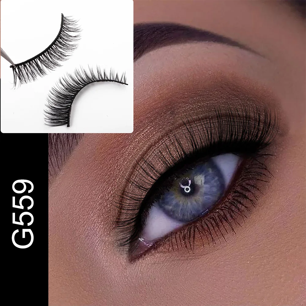 15MM 3D Silk Cat Eye Natural Eyelashes Fan Eyelashes Korean PBT Fibers False Lashes