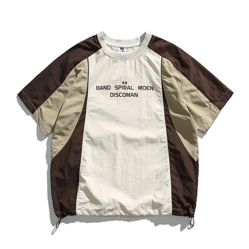 Оптовая продажа, высококачественный Быстросохнущий электрод с круглым вырезом и буквами, летняя футболка с коротким рукавом для мужчин на заказ