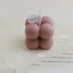 INS Custom Cute Mini Bubble Candles Ball Shape Candles Colourful Scented Bubble Cube Candles