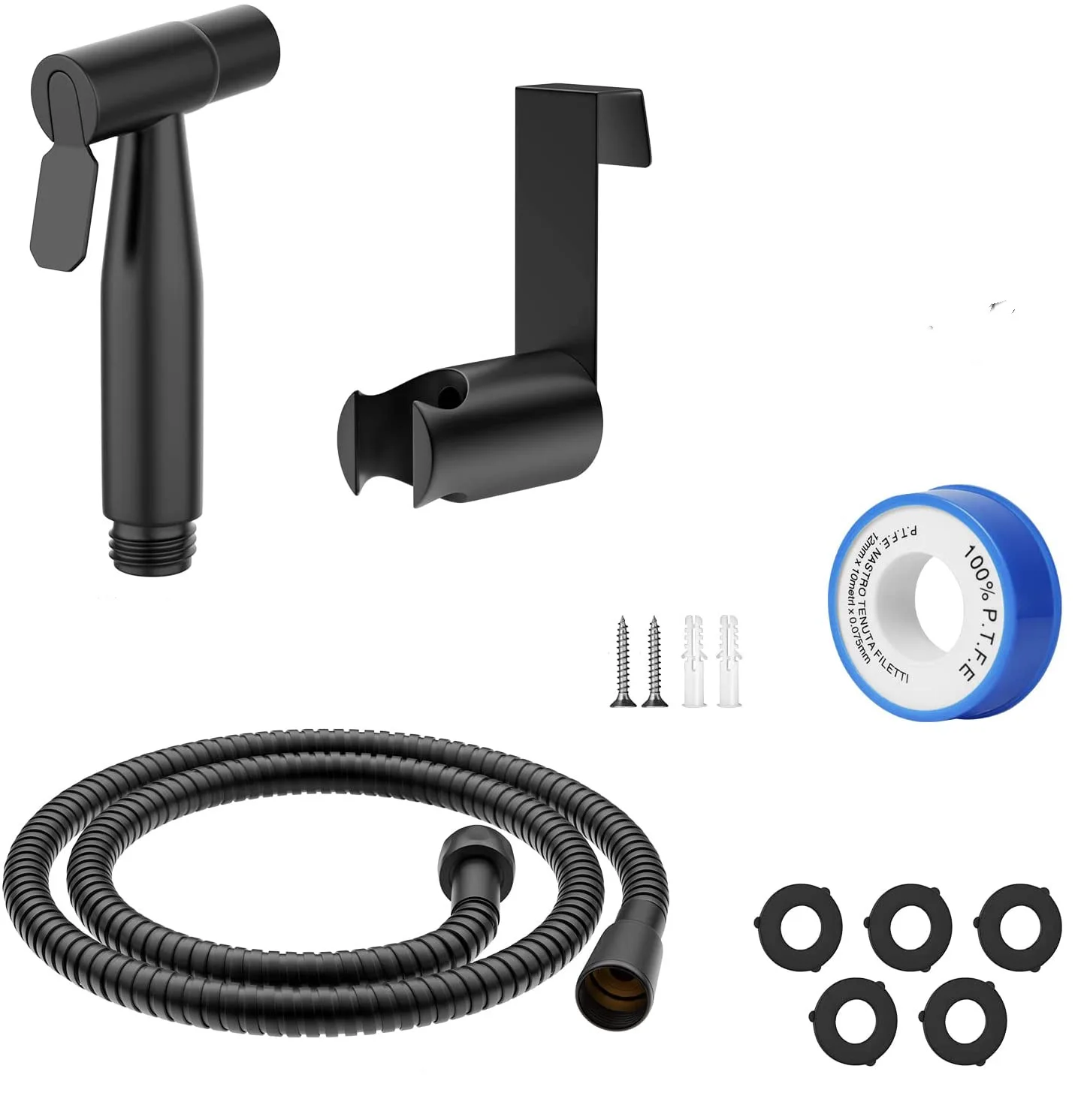 Dual Control Valve Mini Toilet Chrome Bidet Sprayer With Stainless Steel Ultra-slim Fresh Clean Water Sprayer