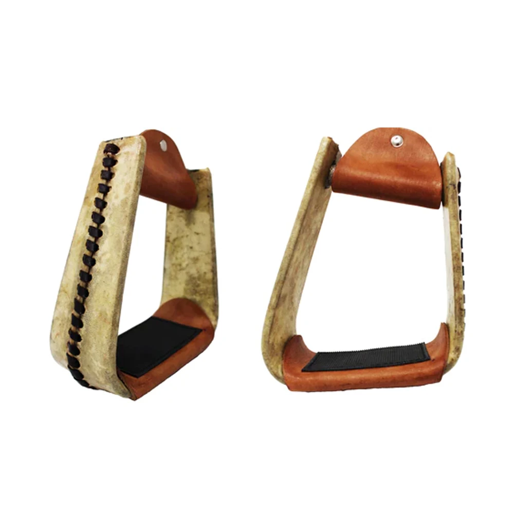 High Quality Equestrian Shiny Blue Color Spanish Stirrups English Stirrups Horse Back Riding Safety Stirrups