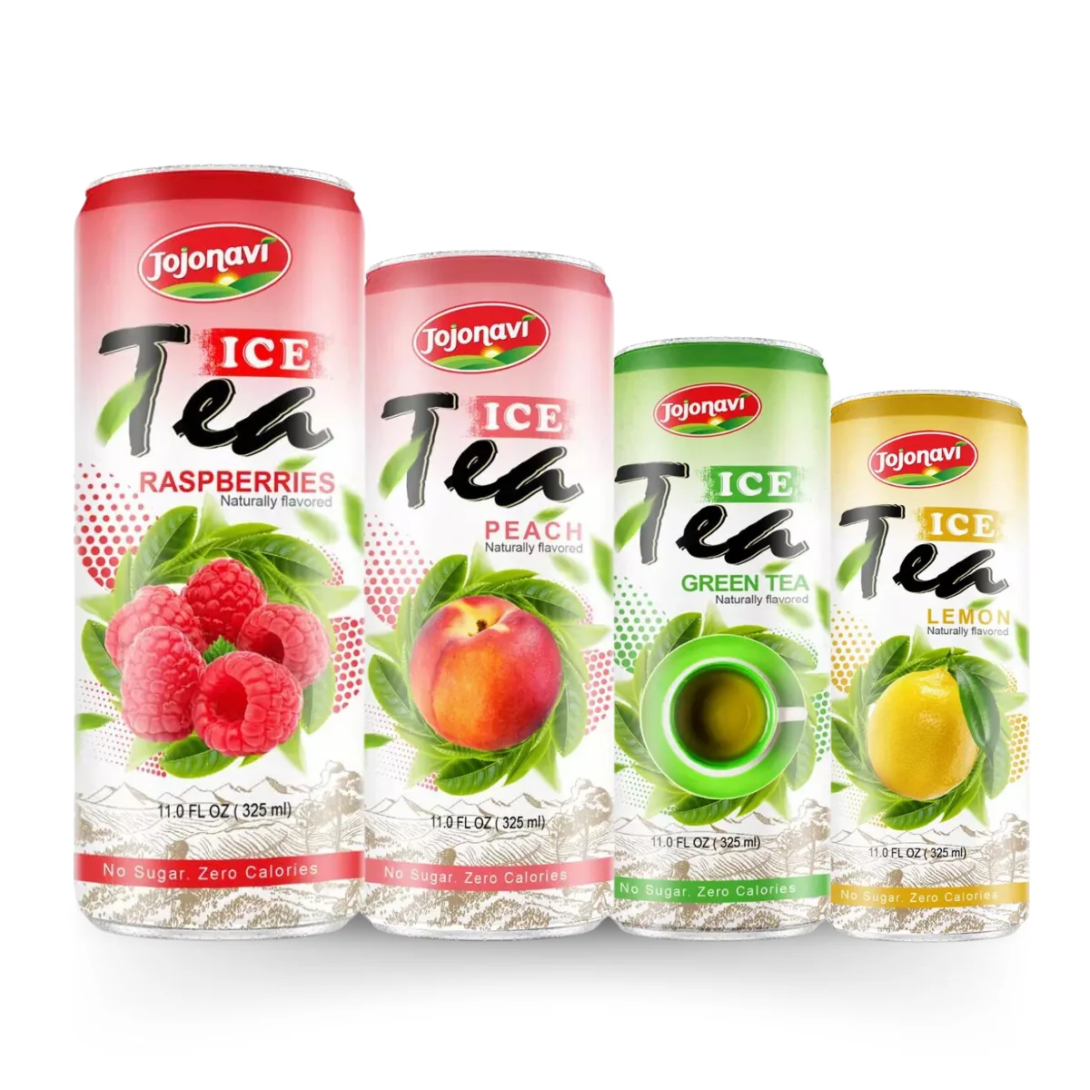 11 fl oz Ice Green Tea Passion Fruit Flavor No Added Sugar JOJONAVI Manufacturer Wholesale supplier Private label OEM ODM