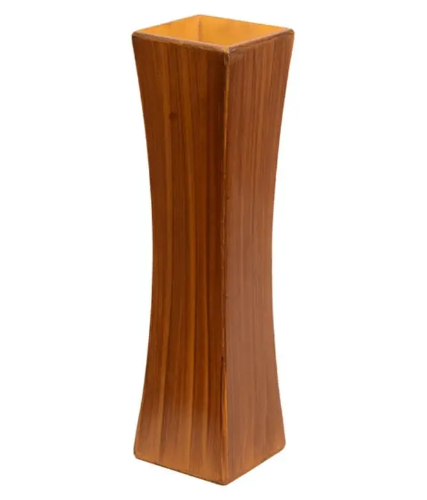 Wooden Flower Poat  Custom Design Wholesale Unique MDF Wood Flower Vase For Home and Office Decoration