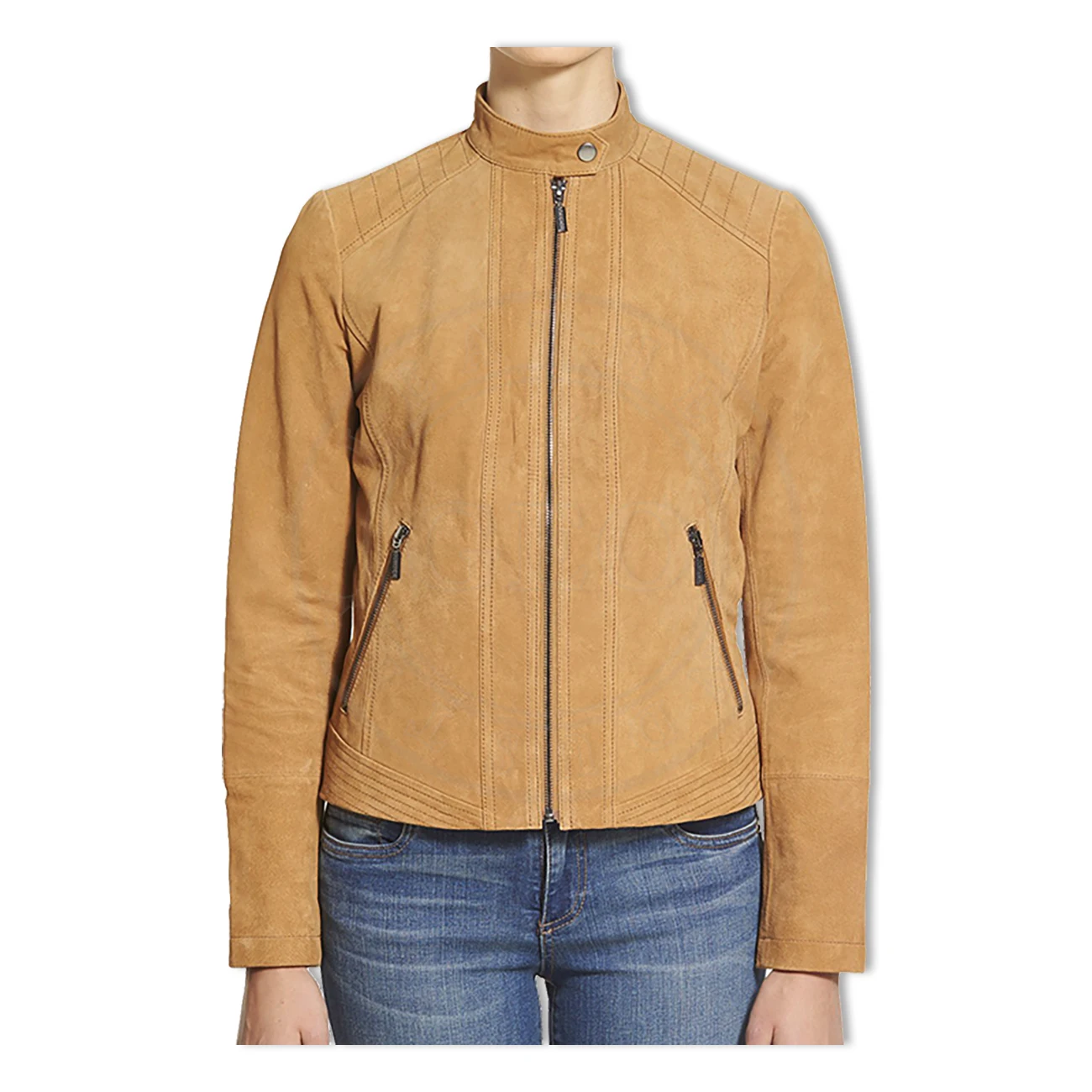 Women Goat Suede Genuine Fashion Leather Jackets
