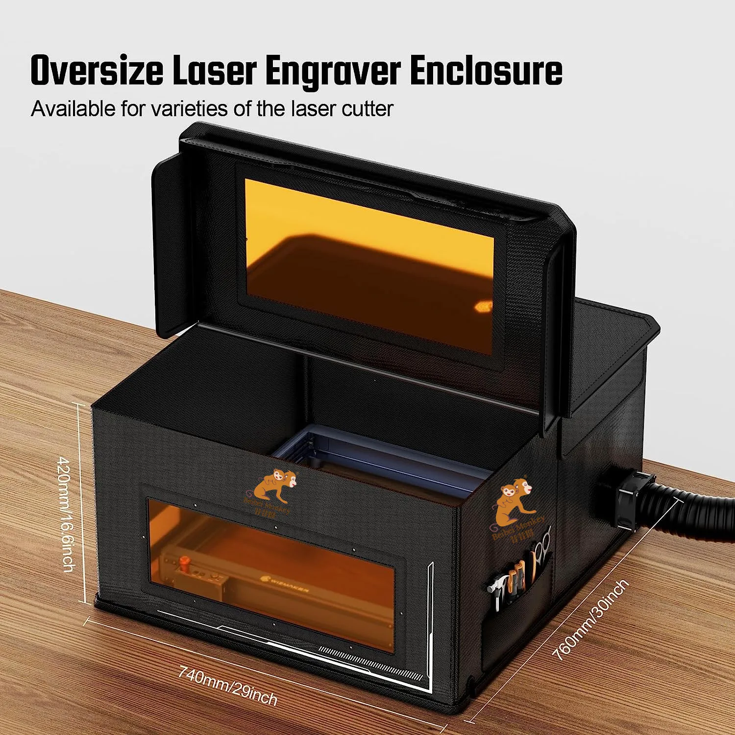 Factory direct sales  Laser Engraver, Flame Retardant and Smoke-Proof for D1/D1 Pro and Other  Laser Engraving Machine Cover