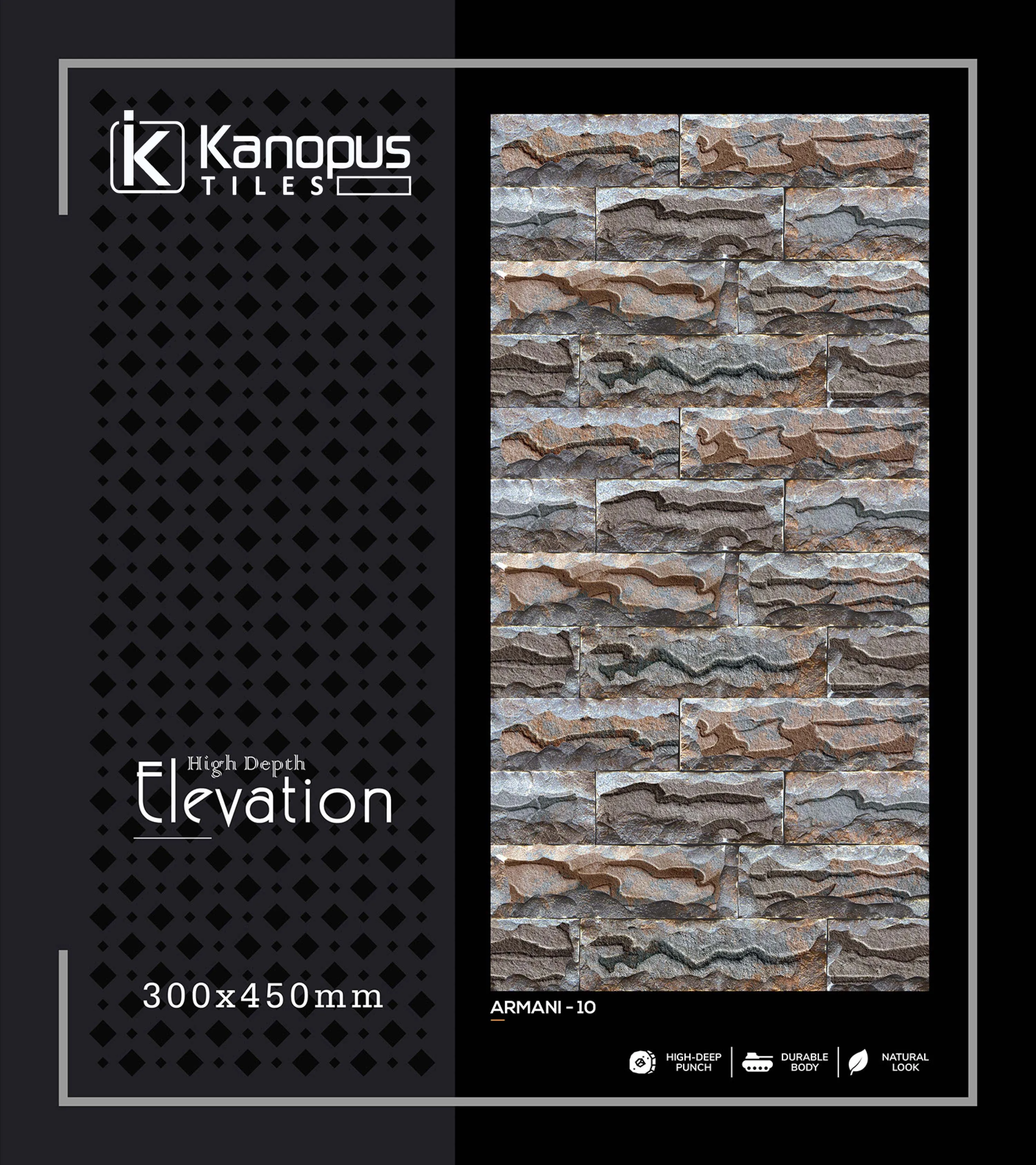 Best tiles ceramic digital 300 x 450 wall tile High Depth Elevation matt marble interior office building home wall tiles