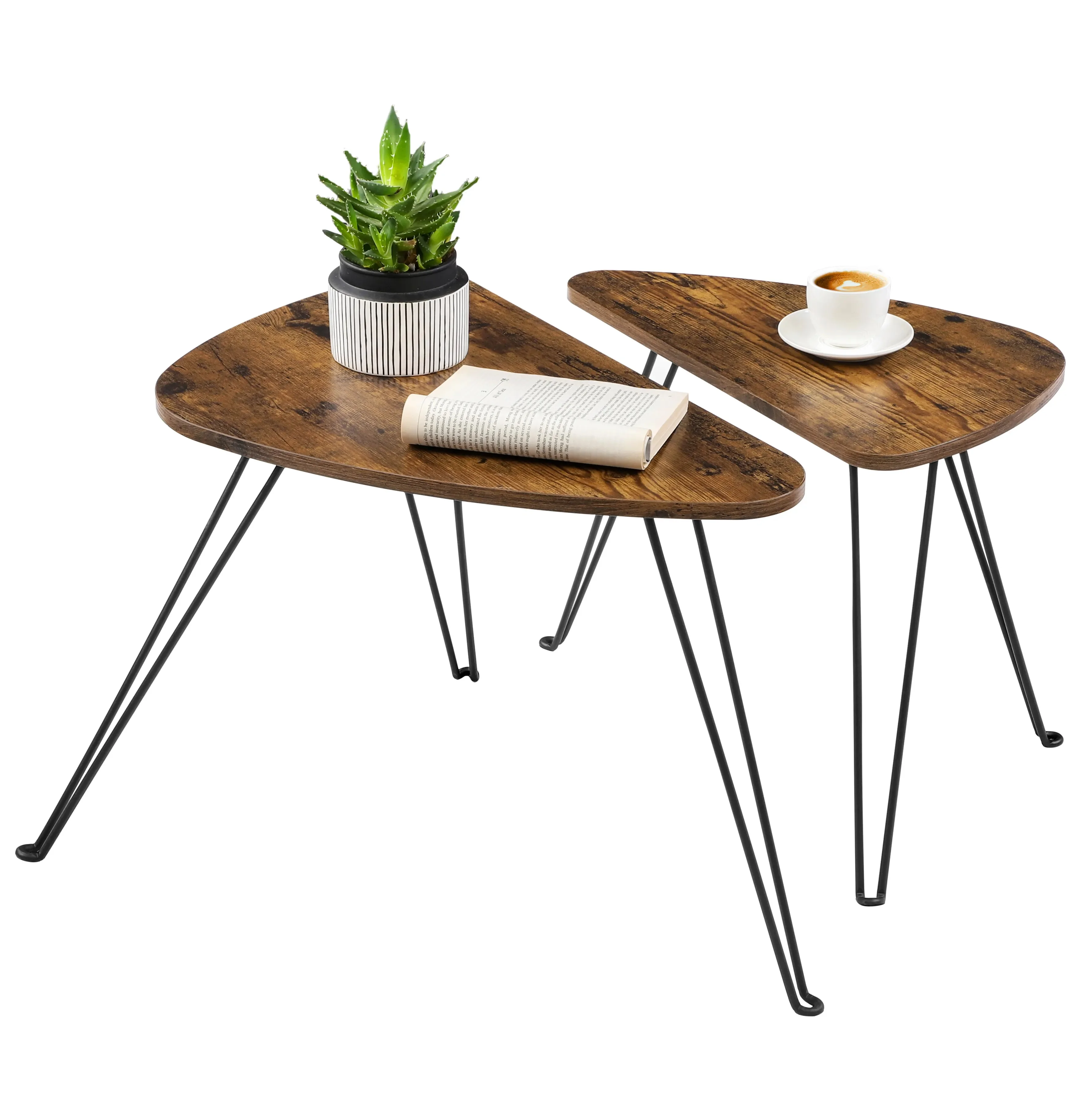 Best Selling New Design Nordic Dining Table Center Piece Decor Shaped Two Piece Wood Side Table Home Furniture Home Office