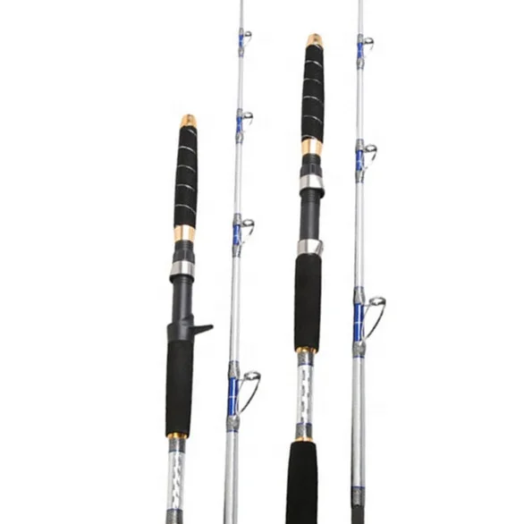 CASTSOON Saltwater Slow Jigging Rod 120# Super Hard Solid Fiberglass Rod Boat Fishing Spinning Bait Casting Rod