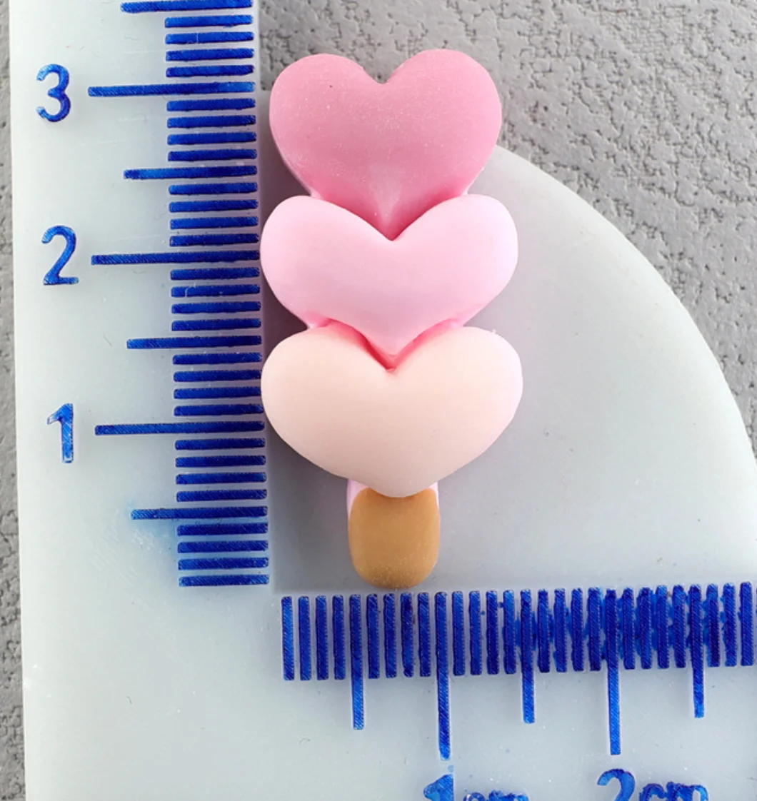new arrival simulation Resin  heart   lollipop  design charm  resin cabochon phone case decoration embellishment