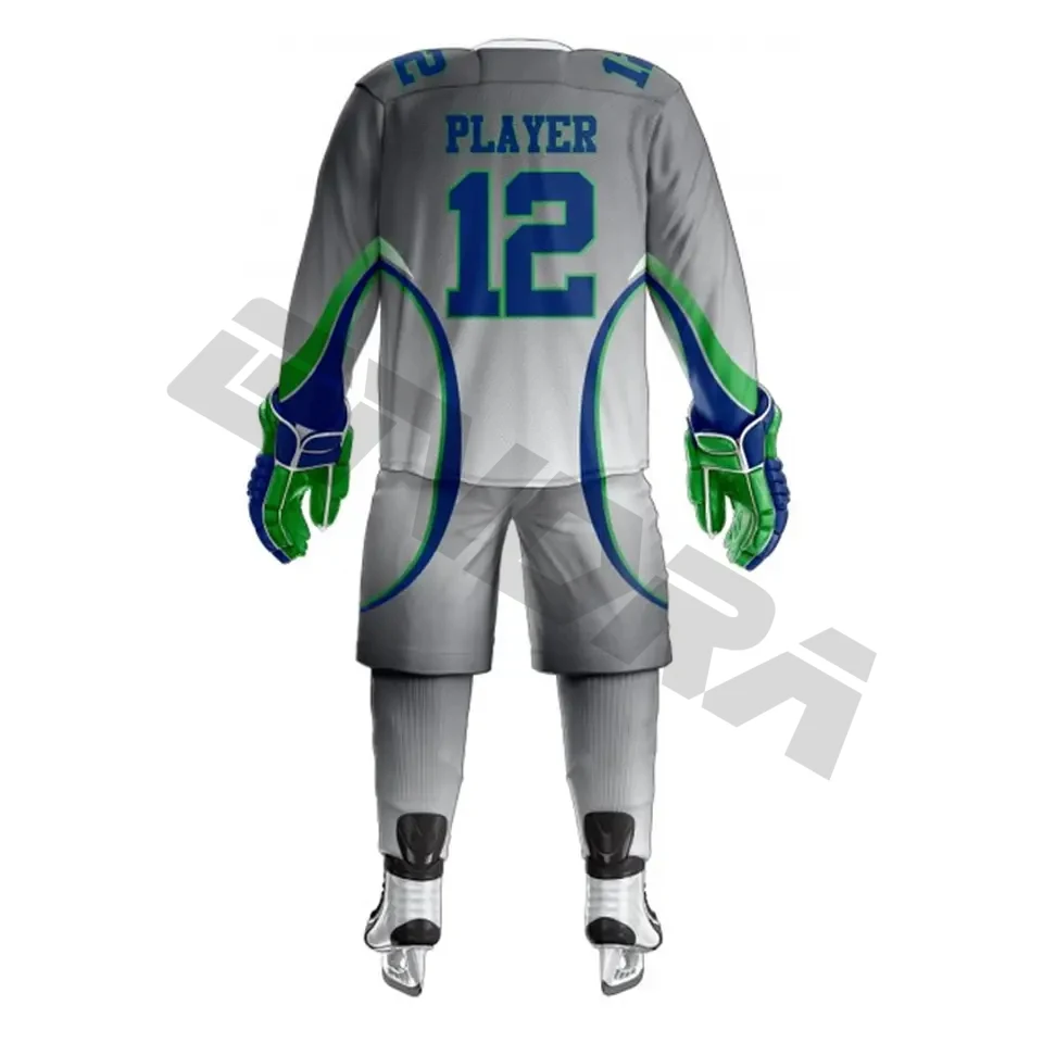 Men Hockey Jersey Kids Men Bulk Goalie Custom Made Plain Practice Team Set Reversible Mesh Ice Hockey Jerseys Sublimated