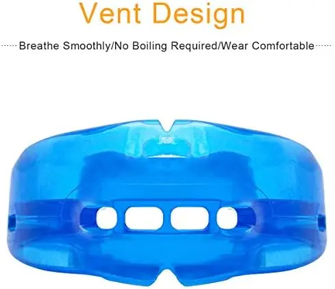 Double Braces Mouth Guard, Sports Athletic Mouth Guards blue with custom logo Youth Mouthguard for Teenager and Adults