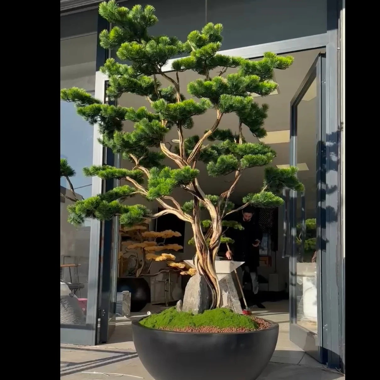 Роскошный ручной работы искусственный бонсай с натуральными стволами
