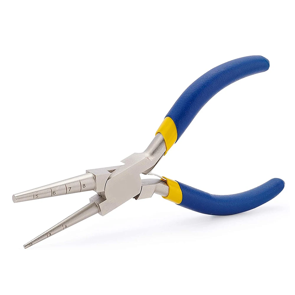 Wire Looping Pliers With Non-Slip Handle, Precision Round Nose Pliers (2~8mm Loops) For Beading Jewelry Making And Wire Forming