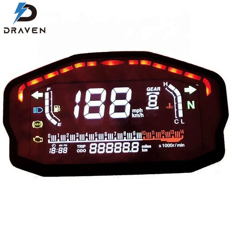 Universal Modified Motorcycle Meter Good quality T16 Water Temperature And Digital Meter