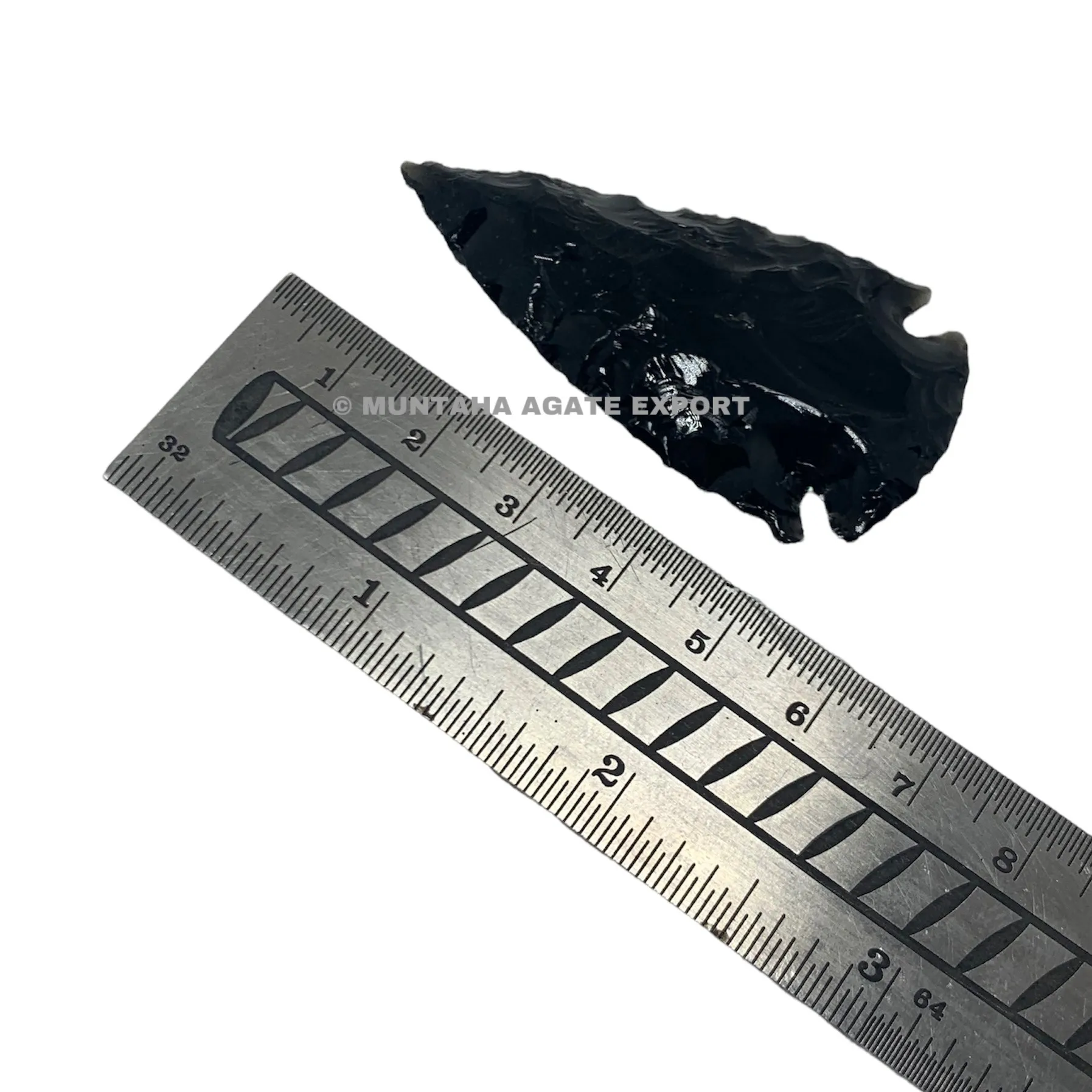 BLACK OBSIDIAN 2 - 2.25 INCH ARROWHEAD BUY AGATE ARROWHEAD WHOLESALE OBSIDIAN ARROWHEAD FROM MUNTAHA AGATE