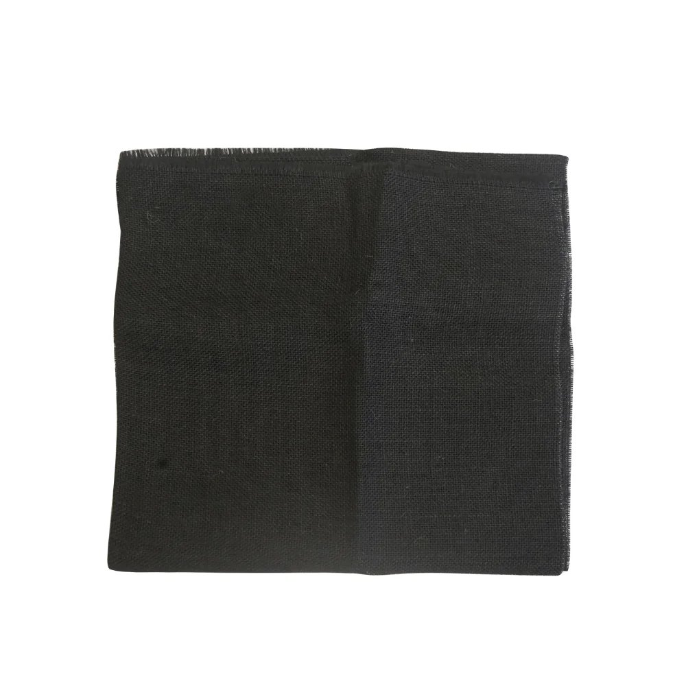 122 cm Custom Width Dyed Black 100% Jute Woven Hessian Burlap Fabric Cloth for Decor and Crafts