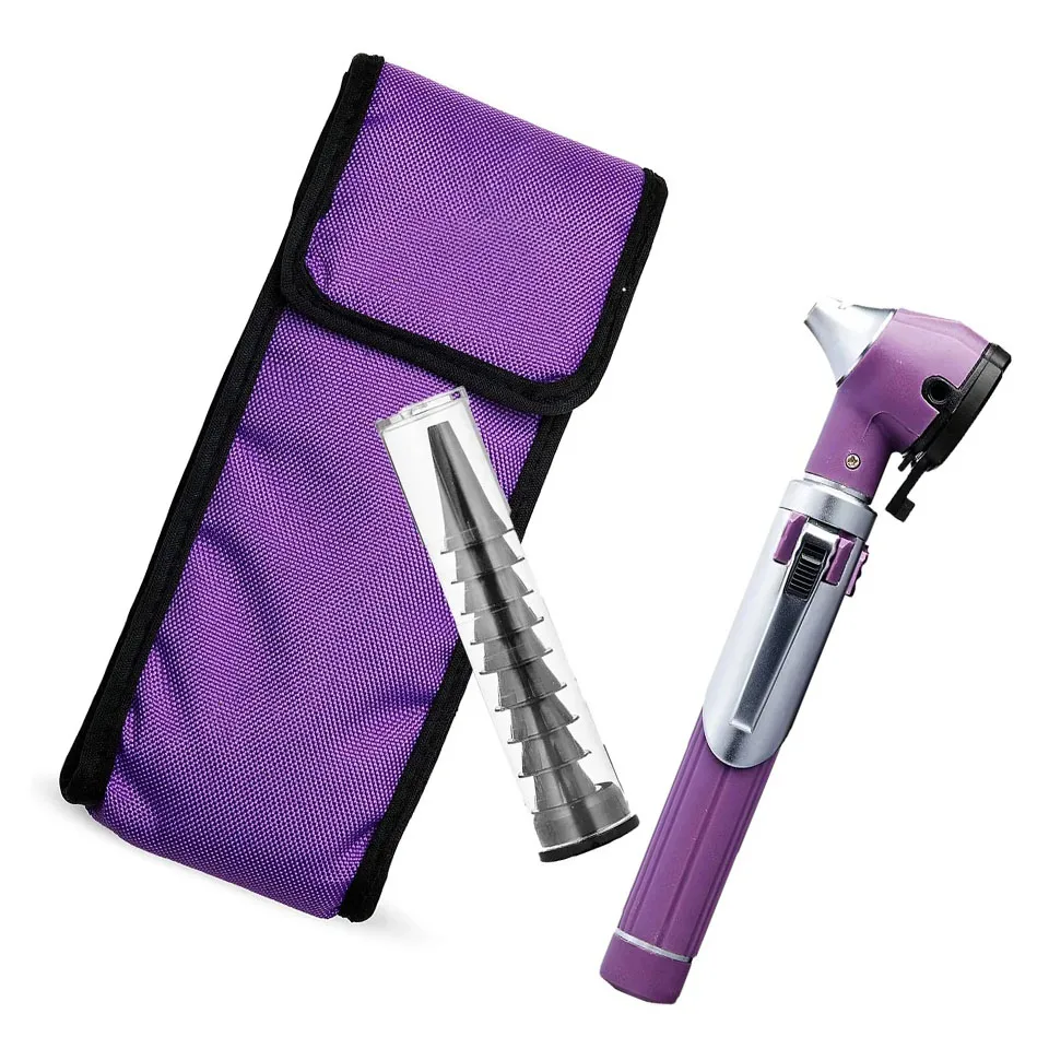 Hot Sales CE ISO Approved Fiber Optic Mini Otoscope Rainbow Many Colours - Pocket Otoscope with Case ENT Diagnostic Set