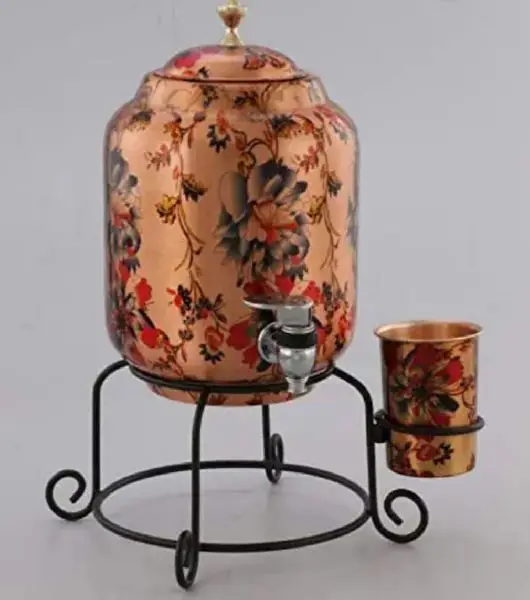 Best quality copper water storage pot Ayurveda Copper 5 Liter Copper Water Dispenser customized size