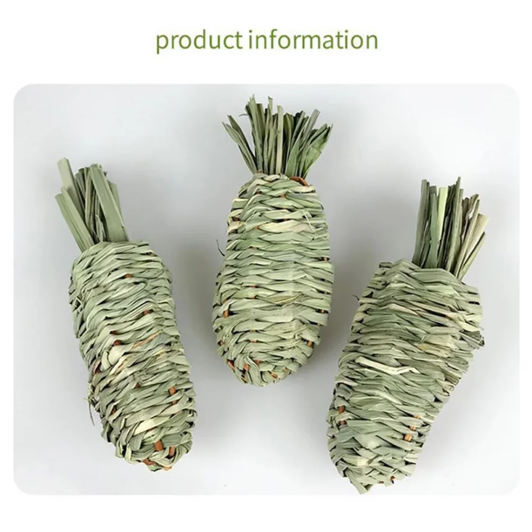 Rabbit Toys Natural Wooden Hamster Bunny Chew Toys Small Pet Guinea Pig Toys Grass Rattan Balls Made In Vietnam