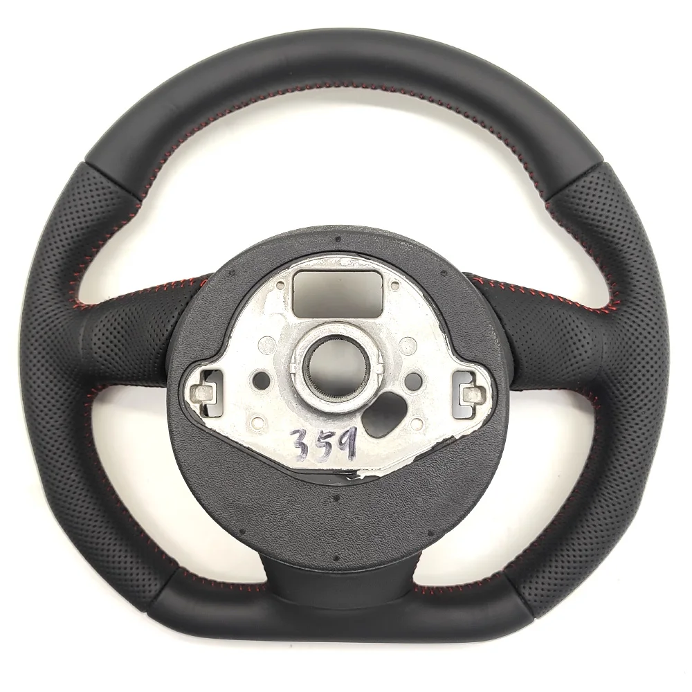 Leather flat-bottomed steering wheel sports for Audi A3 A4 A5 Upgrade S3 S4 S5 full perforated semi-perforated steering wheel