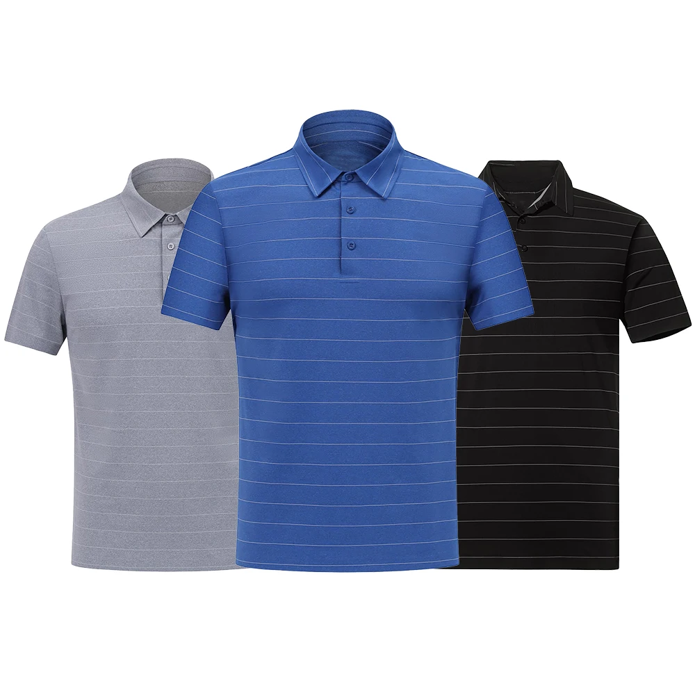 Custom High Quality Embroidery logo New Polyester Quick Drying Slim-fit Golf Seamless T-shirt for Men