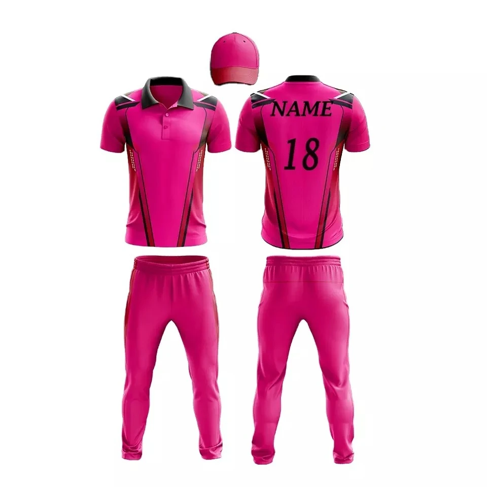 wholesale 2024 custom made Sublimation print Cricket Uniform Best Quality Cricket Kit Design Uniforms Customized Color and size