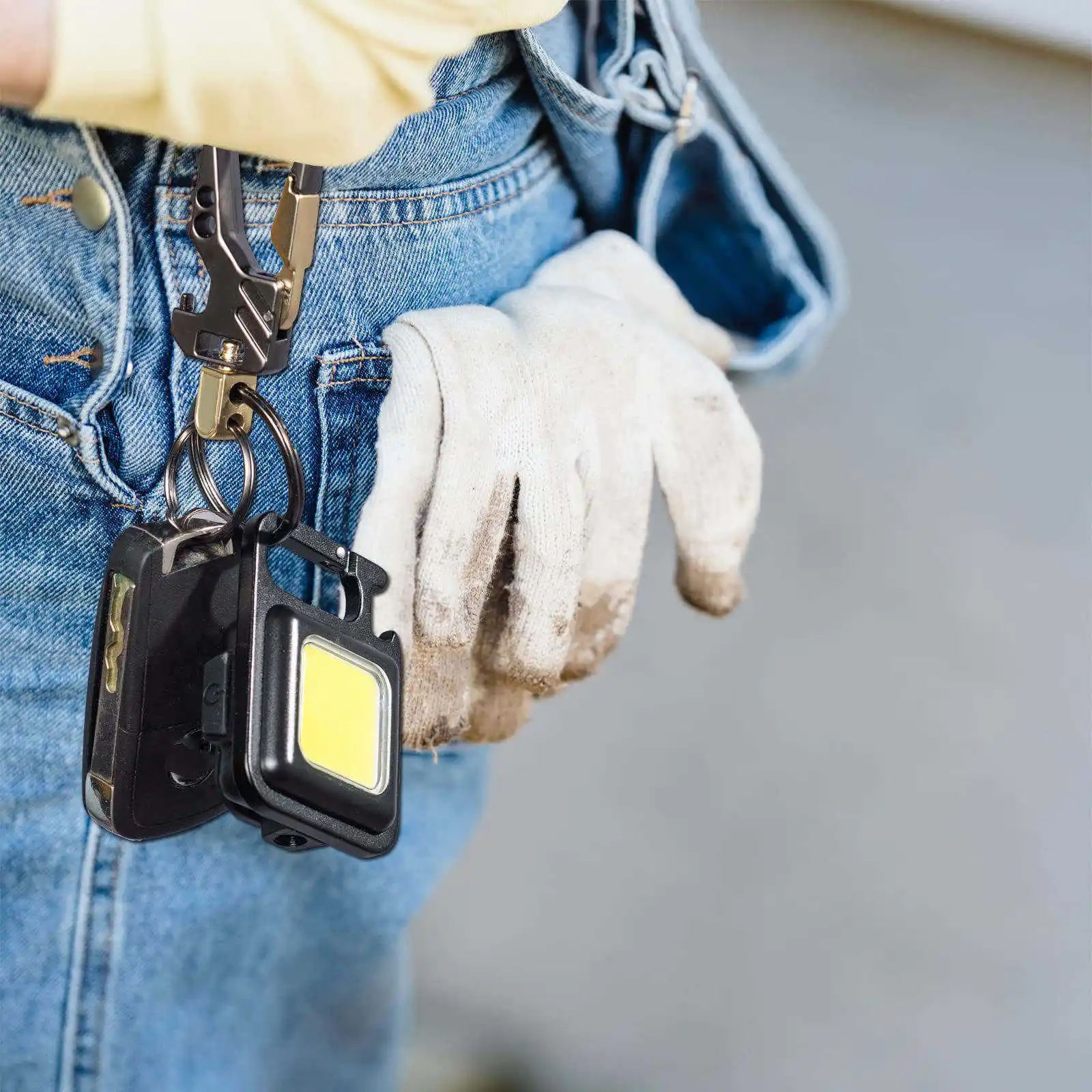 Outdoor USB magnetic COB EDC Strong Keychain light Small linterna Pocket Super Bright high power Rechargeable Mini Flashlight