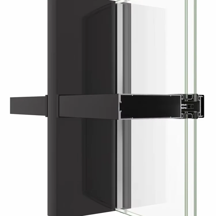 High Quality Curtain Wall Semi Hidden Frame Store Front Curtain Wall Curtain Walls Glass