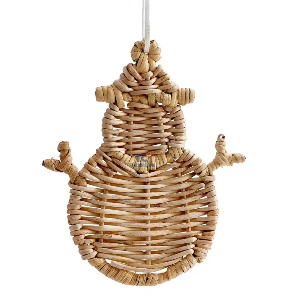 Hand-Wrapped Rattan Christmas Decorations from Vietnam for Holiday Ornament Christmas Tree Decorations Apply to product title