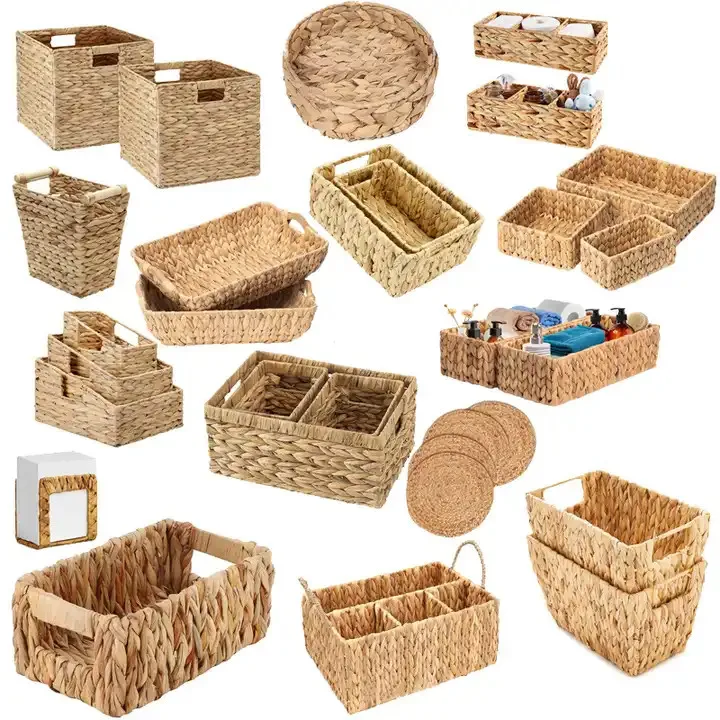 100% High Quality Water Hyacinth Decorated Napkin Tissue Box for Kitchen Bathroom Bedroom Home Office-from Vietnam