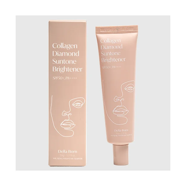 Korea SPF50+ PA++++ Sun block Non Nano Product diamond powder collagen 50ml high quality nature skin color