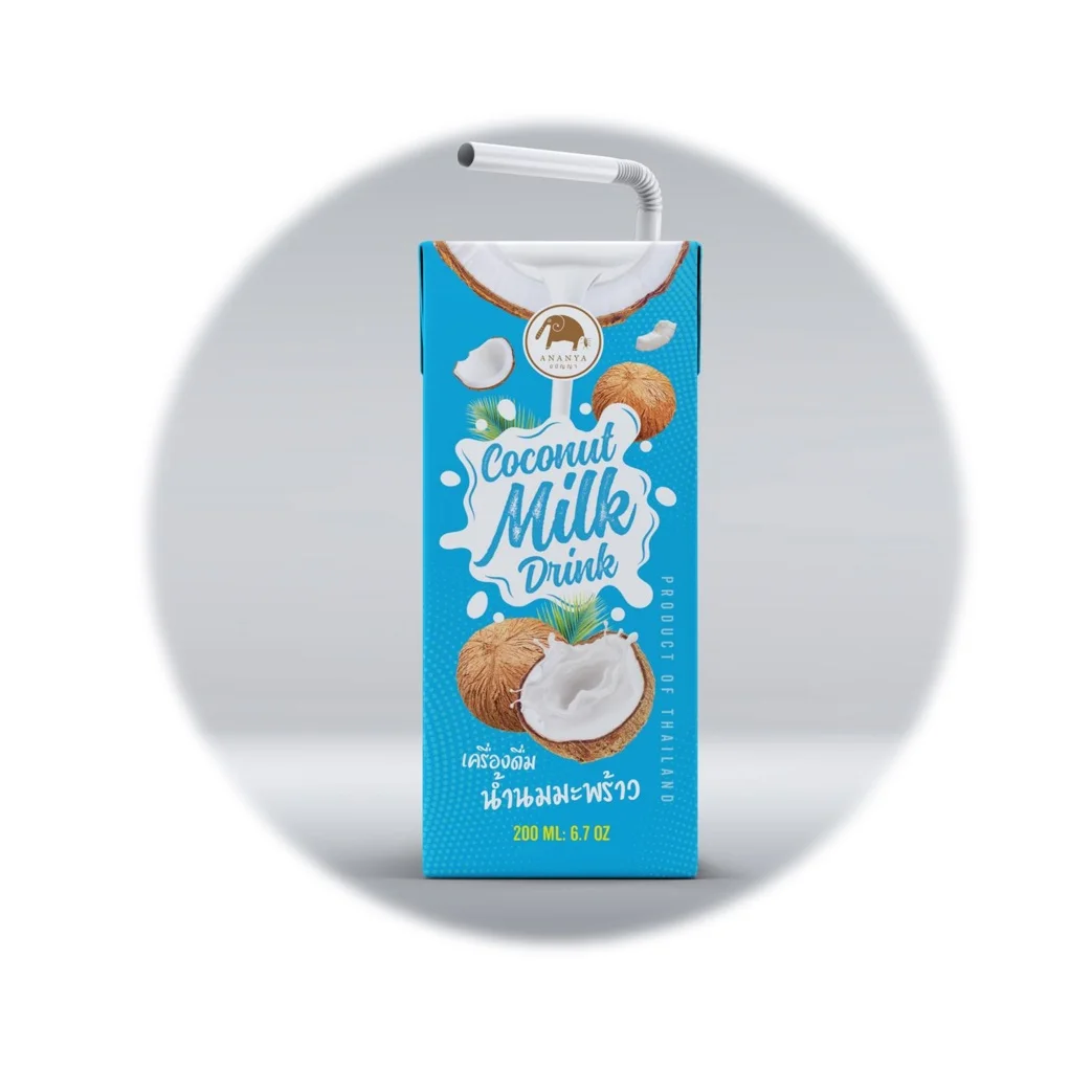 Coconut milk drink  , Coconut milk drink Durian flavor  , Coconut milk juice UHT 200 ml from Thailand