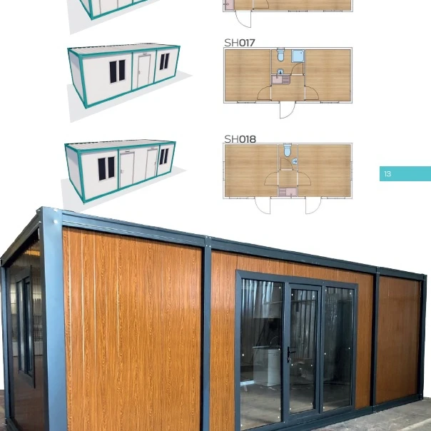 EMPTY CONTAINER HOUSE PREFAB HOUSES 1 ENTRANCE DOOR 2 WINDOWS MK1003 SANDWICH PANEL STRONG MATERIAL
