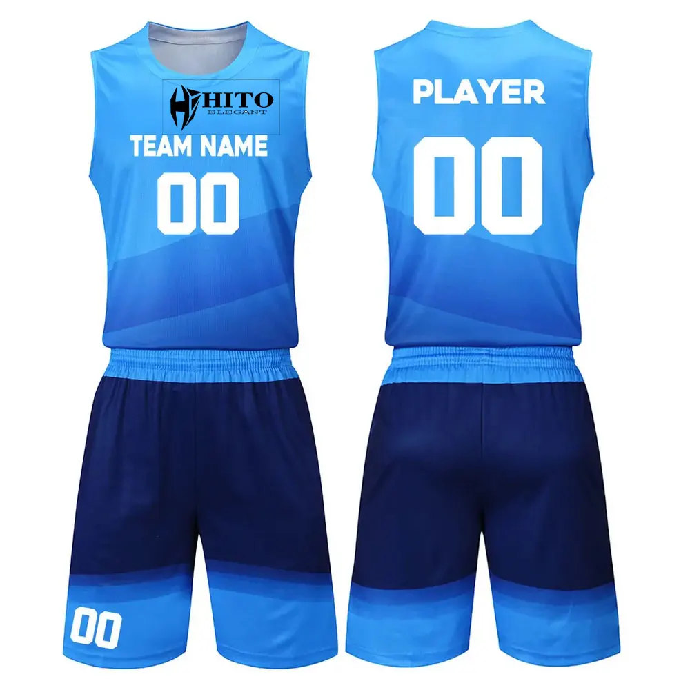 Wholesale Custom Basketball Jerseys Sublimation Printed Reversible Mesh Performance Athletic Team Uniforms for Sports