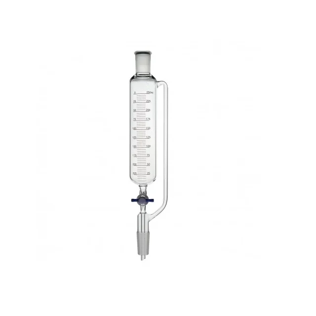 AARK Brand Borosilicate Glass Dropping Funnel Cylindrical Graduated with I/C Polypropylene Stopper for Experimental Use